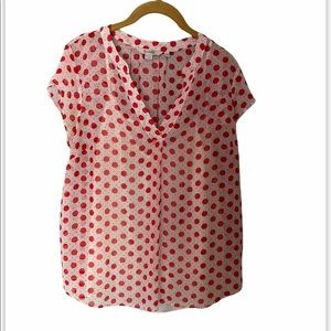 Boden Red Polka Dot Blouse 8
